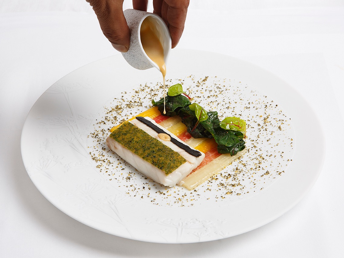Creation culinaire et graphique Syvestre Wahid, restaurant Sylvestre, Hotel Thoumieux, 2 etoiles au guide Michelin, Paris ©Alban Couturier