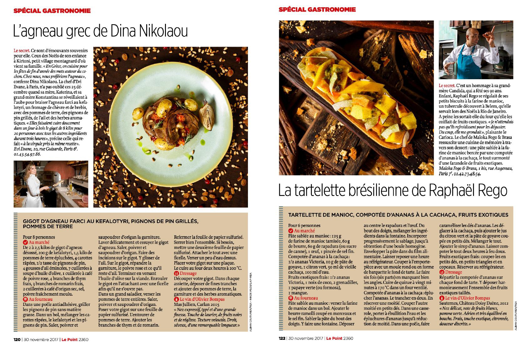 Special Gastronomie, Magazine Le Point, Dina Nikolaou, Raphael Rego ©Alban Couturier