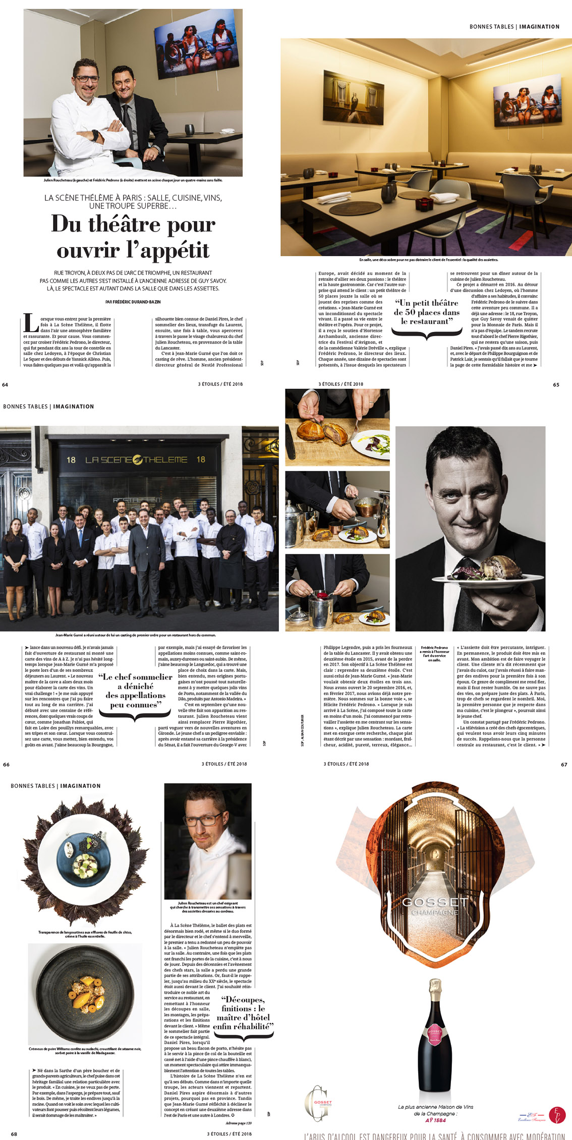 Magazine 3 etoiles, ETE 2018, Julien Roucheteau et la Scene Theleme, Portraits, lieu, recettes , ©Alban Couturier
