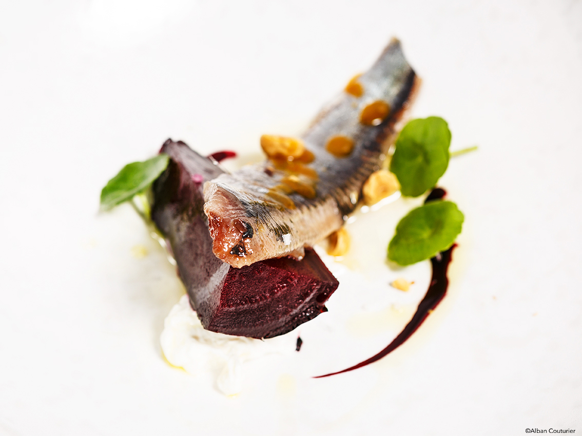 image Culinaire, creation du chef et ami Bruno verjus, restaurant Table, 1 etoile au guide Michelin, Paris ©Alban Couturier