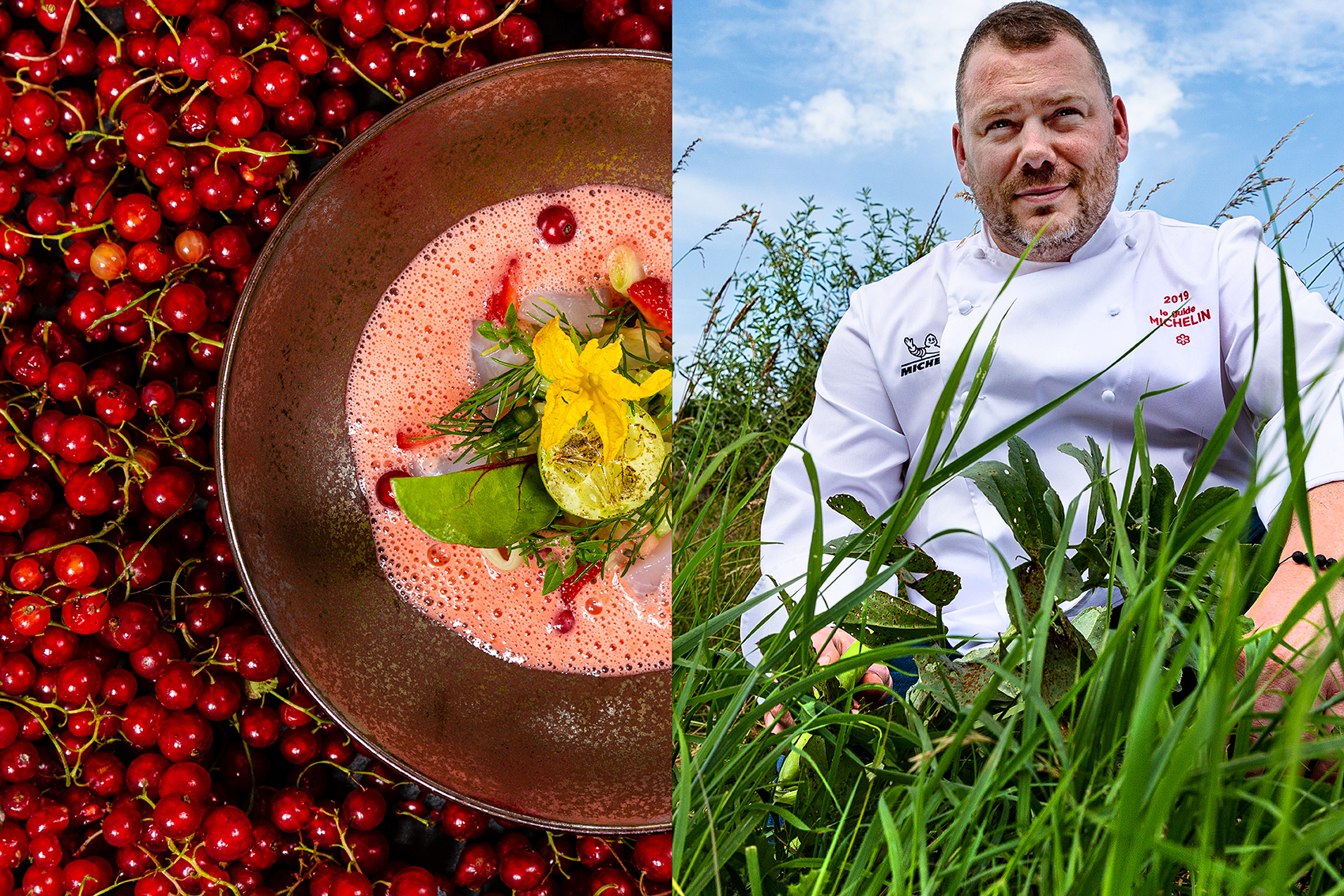 Portrait et recette, chef et ami Gaetan Evrard, 1 etoile au guide Michelin, restaurant l Evidence, Montbazon. ©Alban Couturier