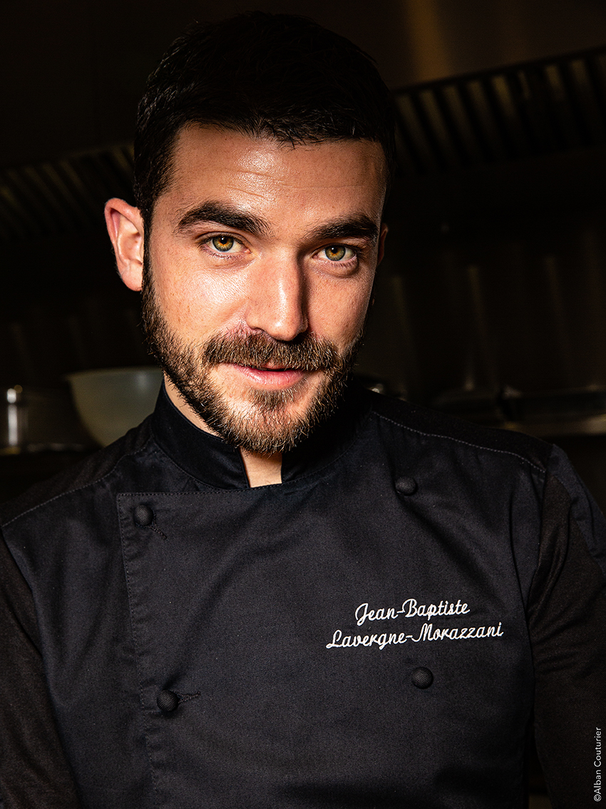 Portrait du chef Proprietaire, Jean Baptiste Lavergne Morazzani, La Table du 11, 1 etoile au guide Michelin, Versailles ©Alban Couturier