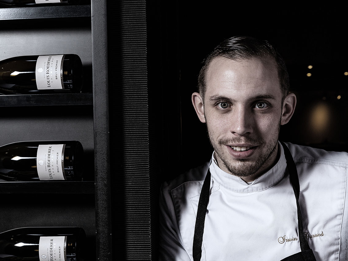 Portrait du Chef et Ami Irwin Durand, Chef executif du restaurant Le Chiberta, 1 etoile au Guide rouge