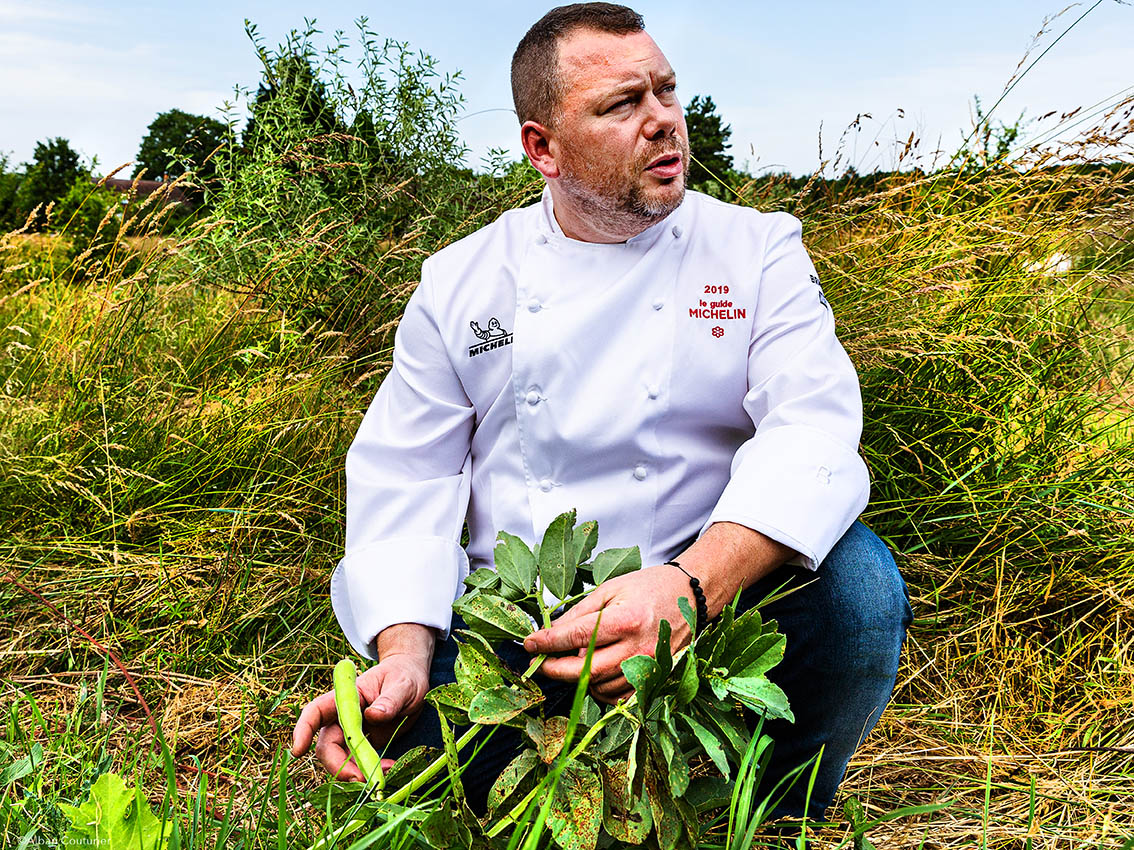 Portrait du chef et ami Gaetan Evrard, 1 etoile au guide Michelin, restaurant l Evidence, Montbazon ©Alban Couturier