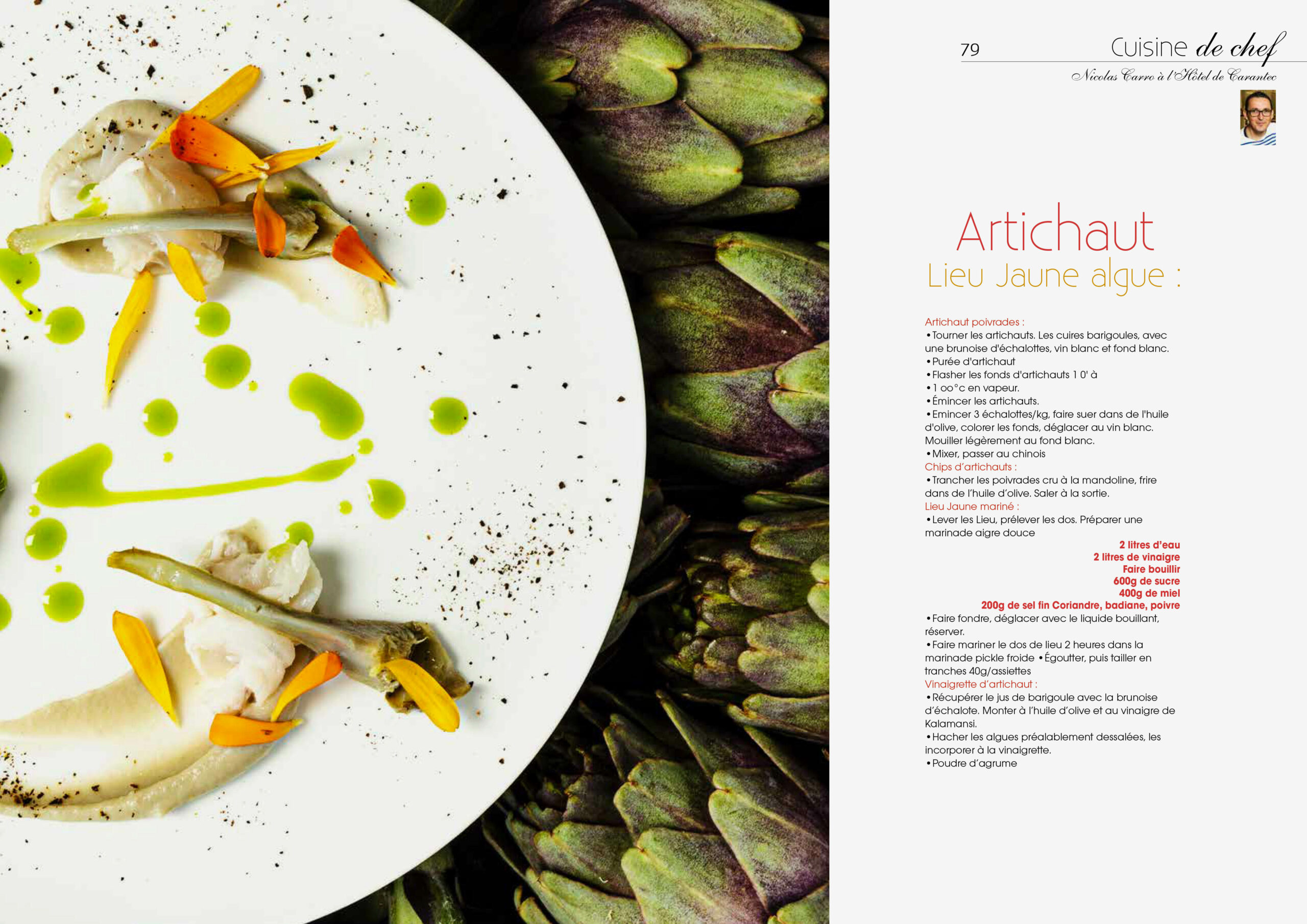 Magazine Cuisine a&d, numero 68, reportage sur le chef et ami Nicolas Carro, je signe ici texte, portraits et recettes ©Alban Couturier