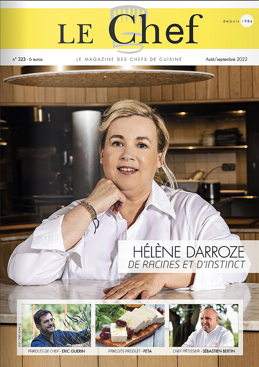 Portrait de la cheffe multi etoilée Helene Darroze pour le Magazine Le chef ©Alban Couturier